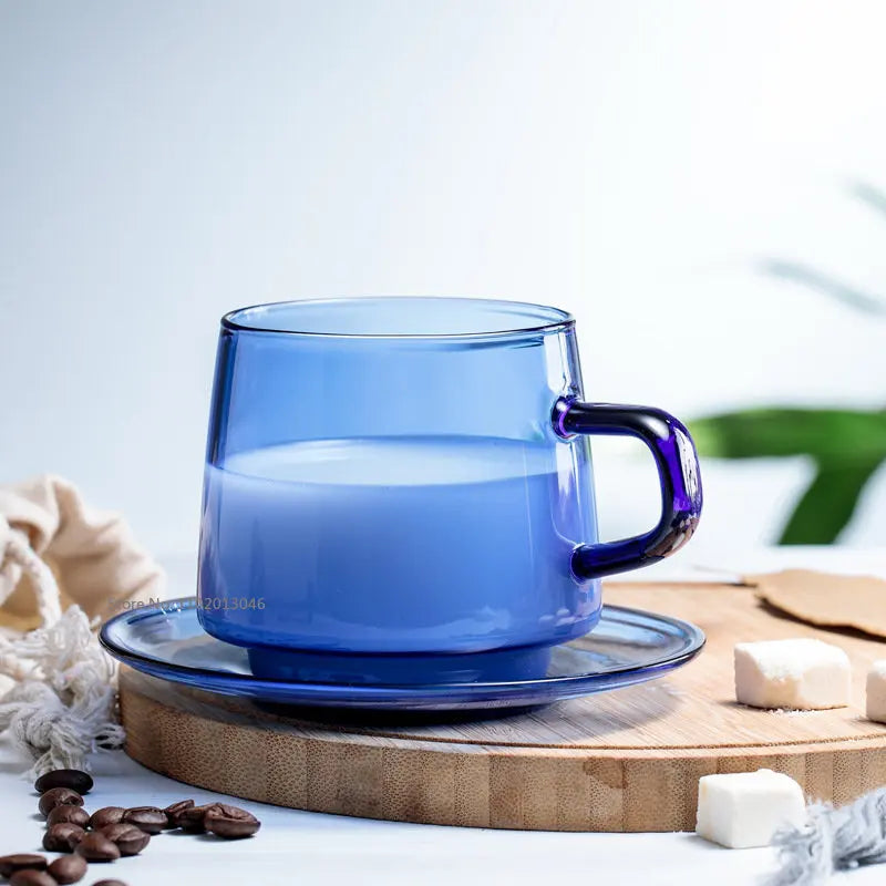 350ml Colorful Coffee Mug High Borosilicate Glass Coffee Cup Tea Juice Milk Water Mug Durable Caneca Tazas Heat Resistant