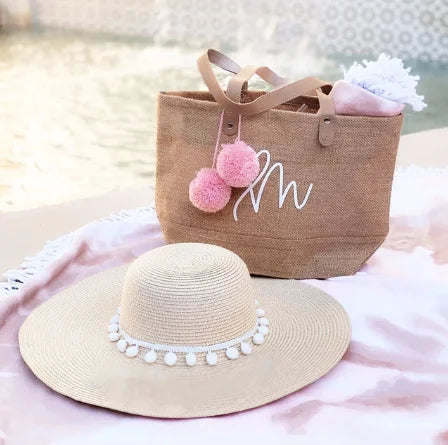 Personalized Beach Hats Bridesmaid Custom Name Bachelorette Hat - Beach Wedding Favor Gifts Floppy Hat with Name Bridal Hats