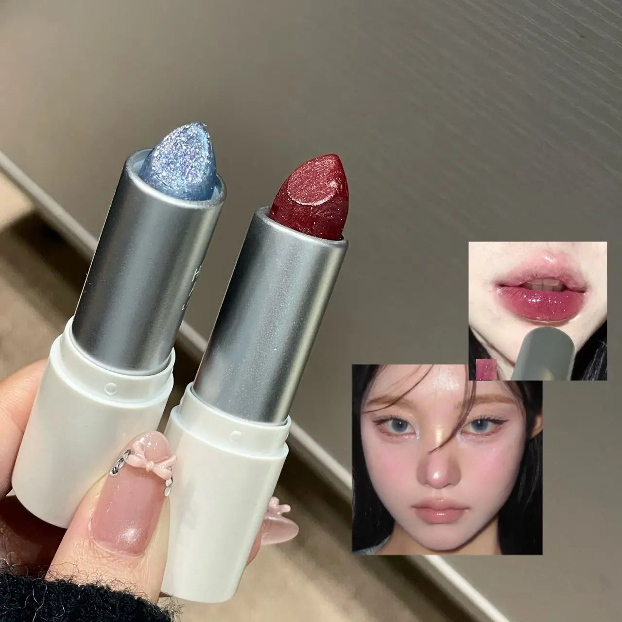 Silky Shimmer Lip Gloss High-Pigment Shine Hydrating Non-Sticky Long-Lasting Transfer-Proof Glossy Lip Makeup Daily
