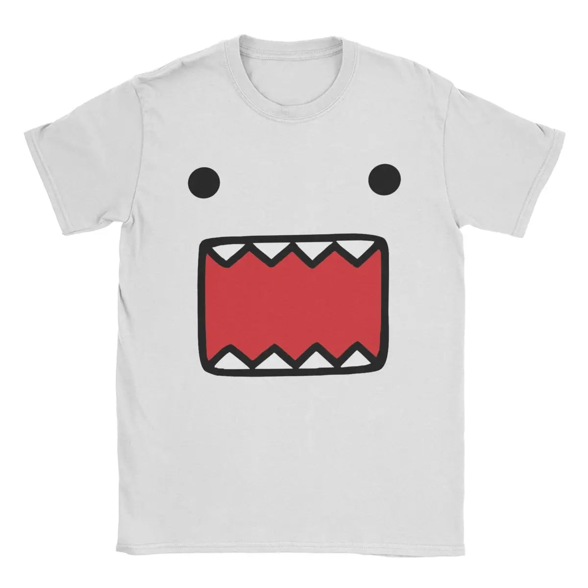 Domo Kun Doll Face T Shirts Men's Cotton Crazy T-Shirts Crew Neck Tee Shirt Short Sleeve Tops Adult