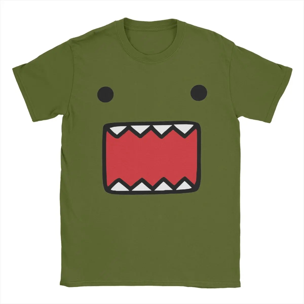 Domo Kun Doll Face T Shirts Men's Cotton Crazy T-Shirts Crew Neck Tee Shirt Short Sleeve Tops Adult