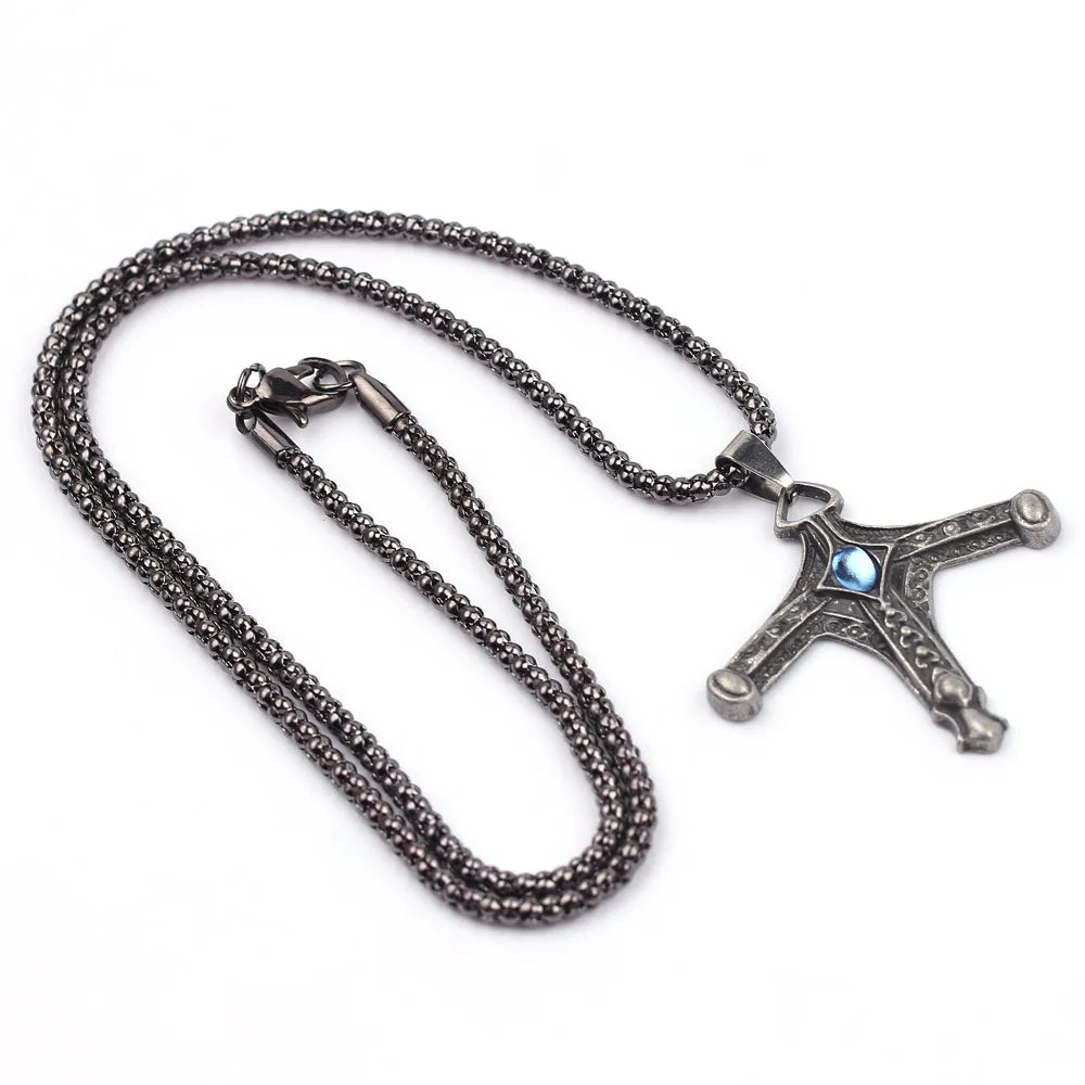 Game Bloodborne Jewelry Necklace Vintage Cross Necklace Pendants For Men Amulet Necklace Masculino Collar Wholesale