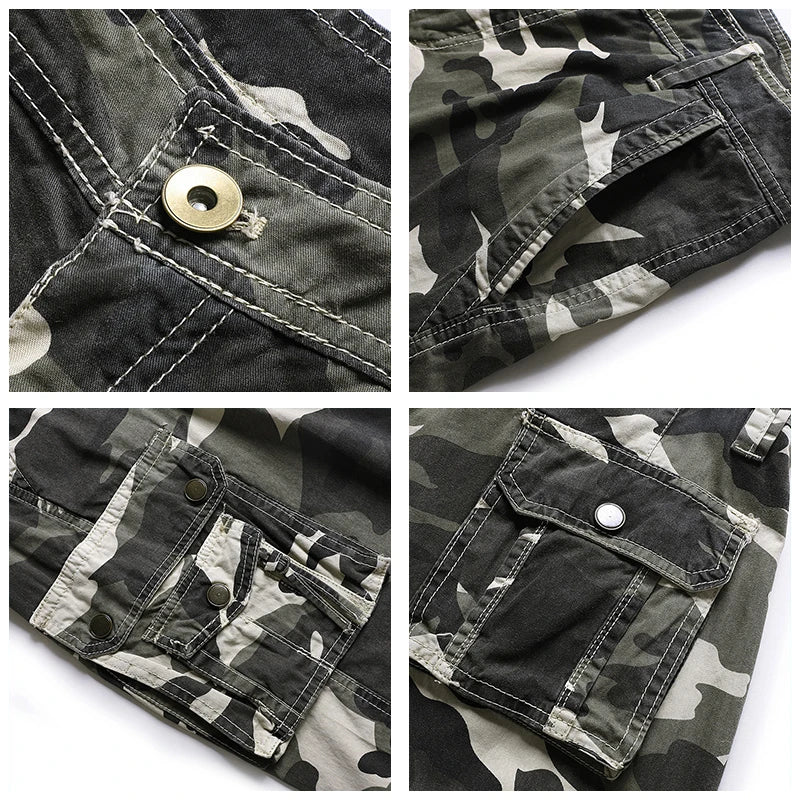 Men Camouflage Cargo Shorts  Summer Men  Hot Cotton Outdoor Casual Breechcloth Male Multi Pocket Tactical Military Shorts