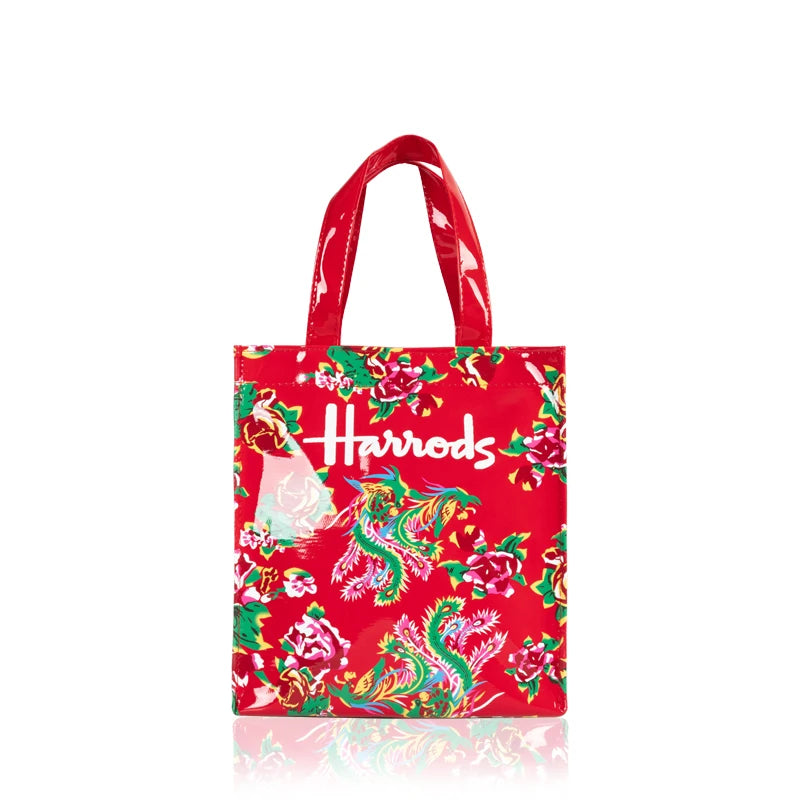 London Style PVC Reusable Shopping Purses Large Eco Friendly Flower Women's Tote Shopper Bag Summer Waterproof Beach Handbag