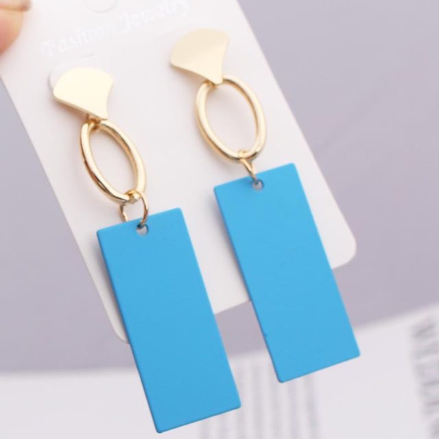 2019 Retro Vintage Statement Earrings White Geometric Long Dangle Earrings for Women Wedding Party Christmas Gift Wholesale