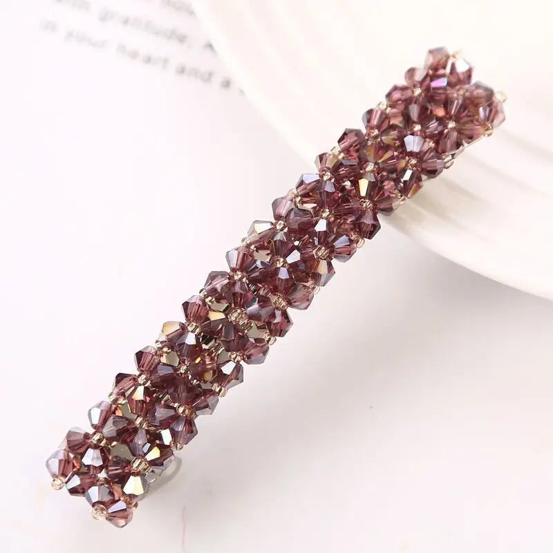 Korean Fashion 7 Colors Crystal Hair Clips Elegant Women Geometric Barrettes Hairpins Hairgrips Girls Headwear Hair Accessories