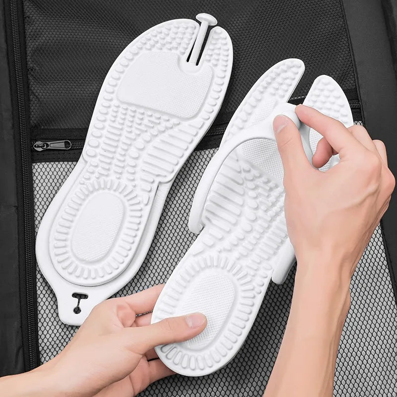 Men And women Cloud Slippers 39 Eva Foldable Travel Hotel Massage Flip Flops Summer Shose Happy Flops Bathroom Shoes Dames 2024