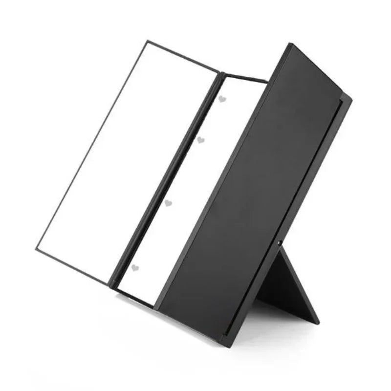 Portable LED Light Makeup Mirror Vanity lights Compact Make Up Pocket mirrors Vanity Cosmetic hand folding led Mirror lamp