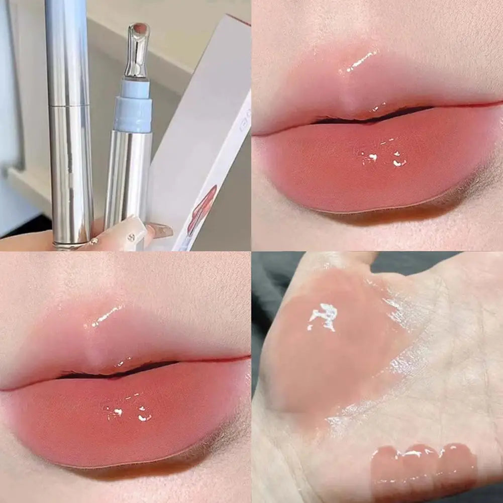 Mirror Watery Essence Lip Gloss Liquid Lipstick Jelly Lip Glaze Fading Lip Lines Water Light Jelly Makeup Moisturizing Lips Tint