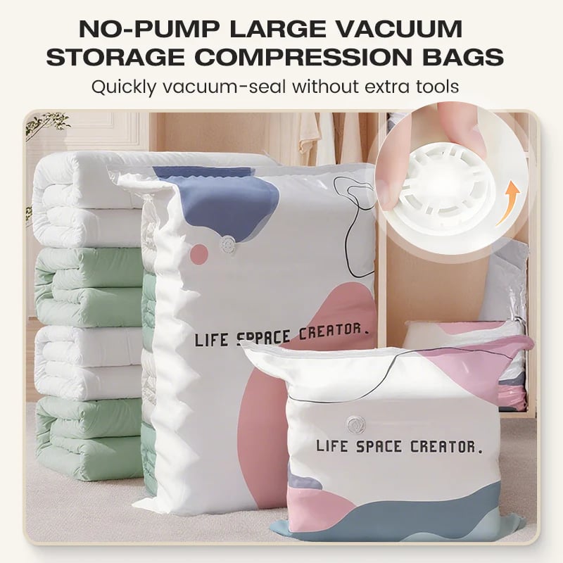 📦 Large-Capacity Vacuum Bags – No Pump Needed! 💕