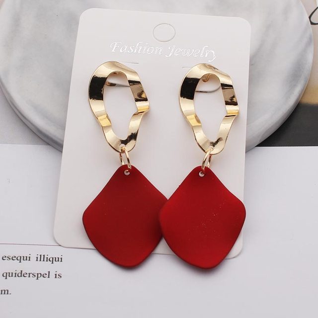 Geometric-shaped drop earrings