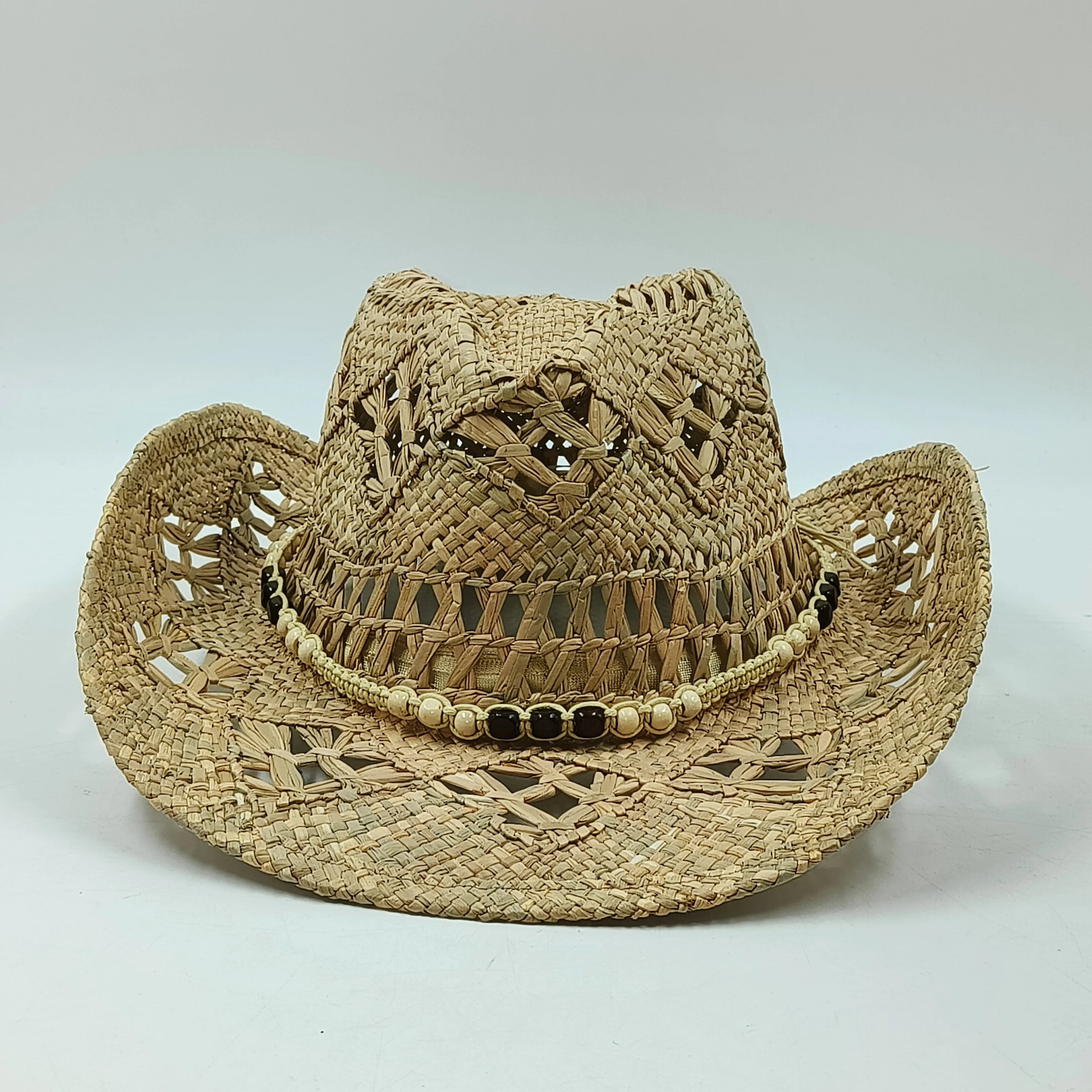 Western Cowboy Straw hat women Fashion Large Brim straw hat Party Outdoor summer cowboy Sunshade Jazz Hat sombrero vaquero hombr