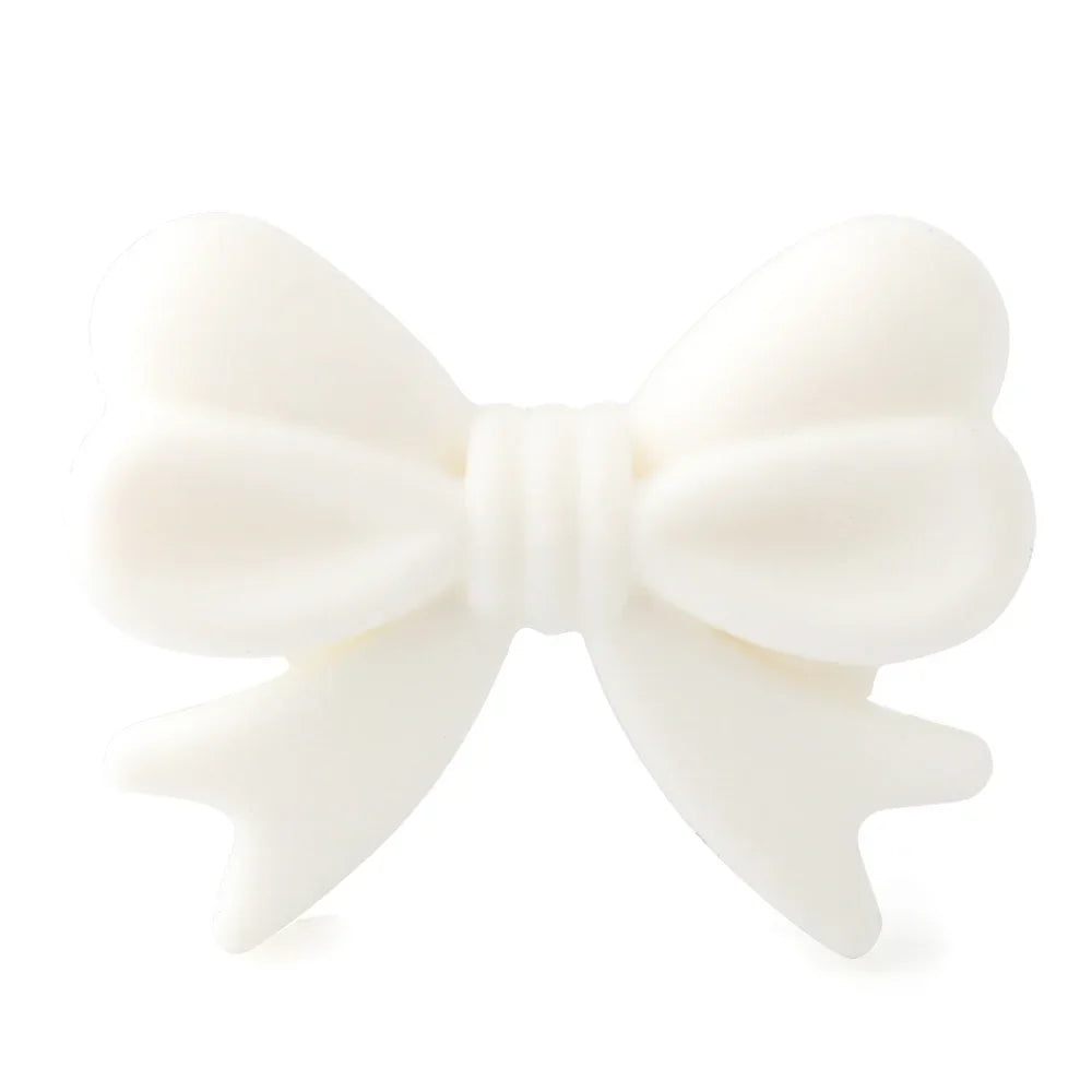 10pcs Silicone Beads Heart Bow Shape Accessories Silicone Holder Clip  Pen Decor Chain Making Focal Accessories Jewelry