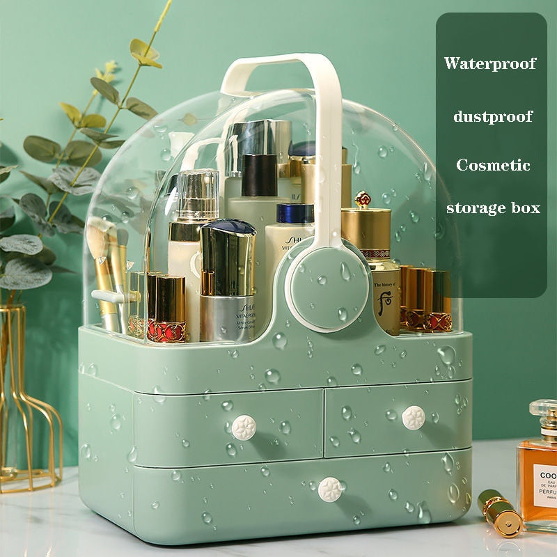 Box Makeup Organizer Jewelry Storage Box Lipstick Holder Earring Necklace Drawer Transparent Desktop Shelf