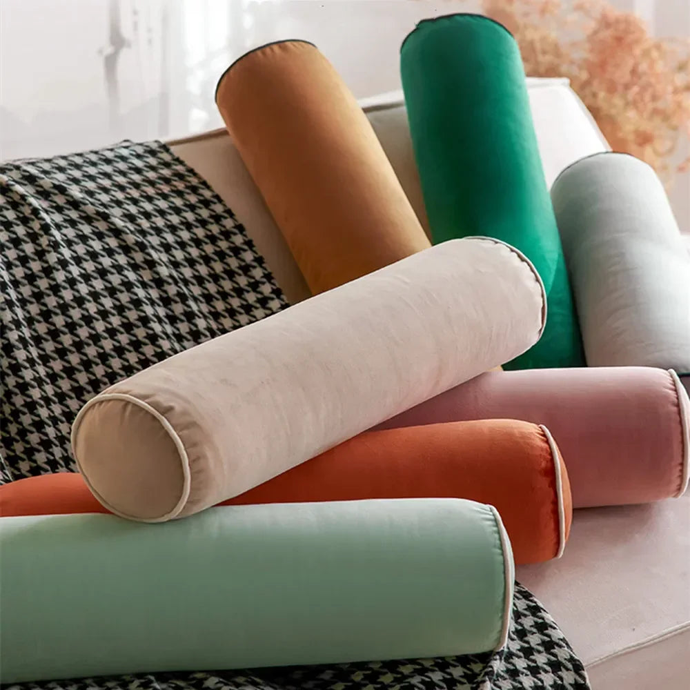 Sofa Cushion Home Living Room Throw Bedside Back Pillow Car Office Bedroom Lumbar Pillow Velvet Candy Sleeping Pillow A0