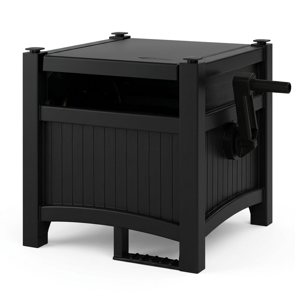 Modern Weather-Resistant Garden Hose Reel Hideaway