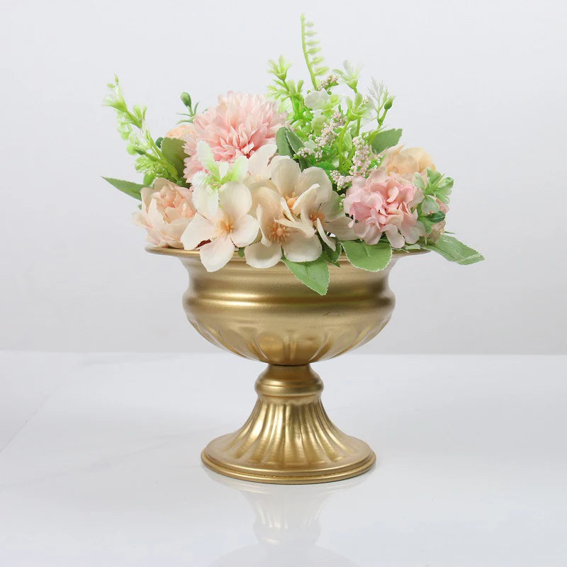 Retro Metal Flower Vase Dried Floral Arrangements Container Rustic Farmhouse Potted  Wedding Table Centerpiece Home Decoration