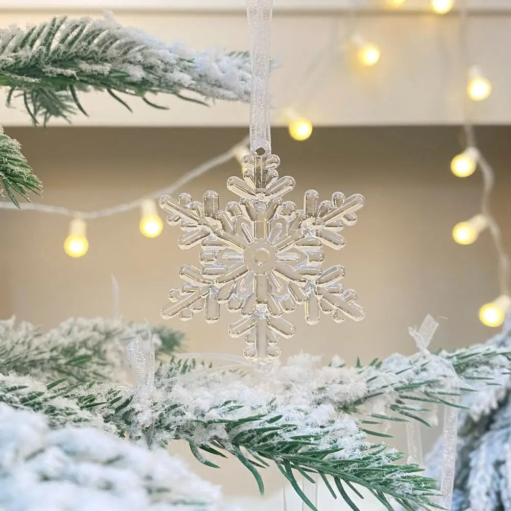 Exquisite Transparent Transparent Snowflakes Pendants DIY