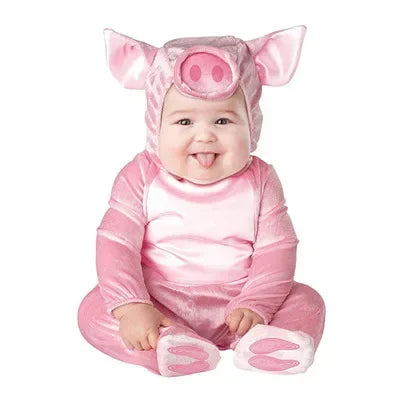 Baby Boy Girl Costume Romper Onesie Toddler Halloween Clothes Cartoon Animal Rompers Flannel Warm Soft Baby Infant Clothing