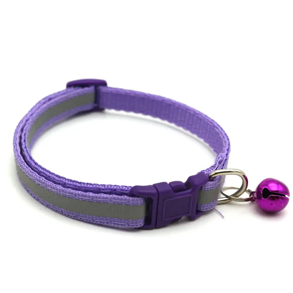 Pet Collar Reflective Adjustable Cats DogsBell Collar Kitten Puppy Necklace Animal Supplies