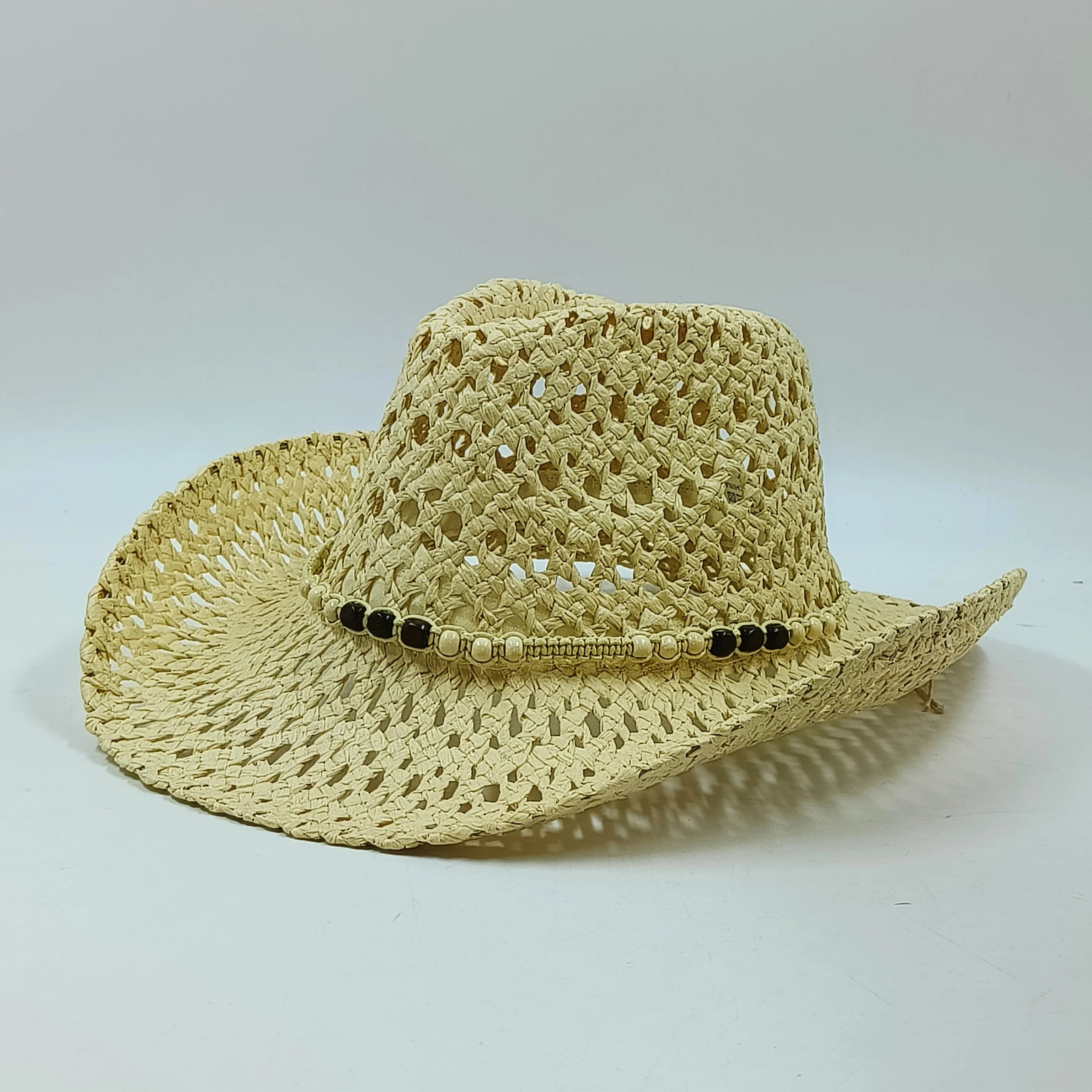 Western Cowboy Straw hat women Fashion Large Brim straw hat Party Outdoor summer cowboy Sunshade Jazz Hat sombrero vaquero hombr