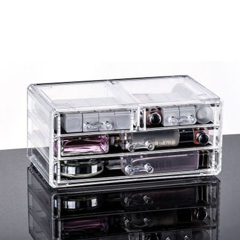 Makeup Organizer Cosmetics Storage Box Organizador Maquillaje Transparent Plastic Box Lipstick Jewelry Display Stand