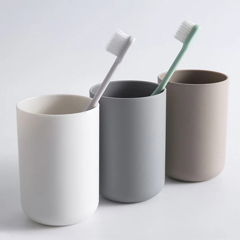 Bathroom Tumblers Plastic Mouthwash Cup Coffee Tea Water Mug Home Travel Simple Solid Color Toothbrush Holder  Drinkware Cup