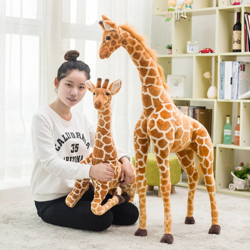 Huge Real Life Giraffe Plush Toys Cute Stuffed Animal Dolls Soft Simulation Giraffe Doll Birthday Gift Kids Toy Bedroom Decor