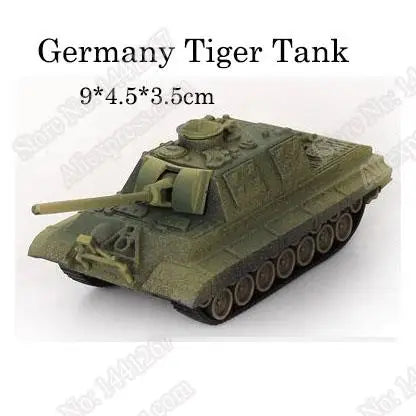 1pcs 1:72 4D Plastic Assemble Tank Kits World War II Model Puzzle Assembling Military Sand Table Toys For Children