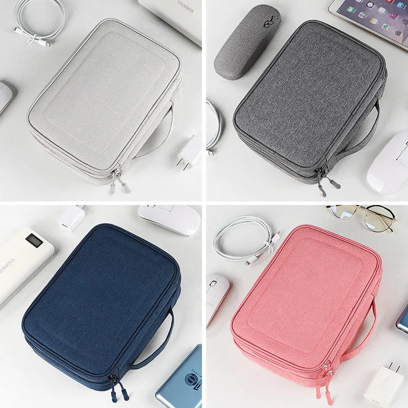 Cable Storage Bag Waterproof Digital Electronic Organizer Portable USB Data Line Charger Plug Storage Bag Travel Cable Organizer