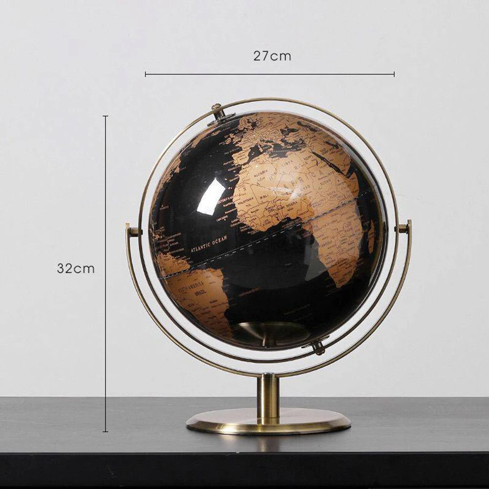 World Earth Globe Decor Geography Creative Home Decoration Accessories Retro Desktop Globe Modern Research Learning World Map