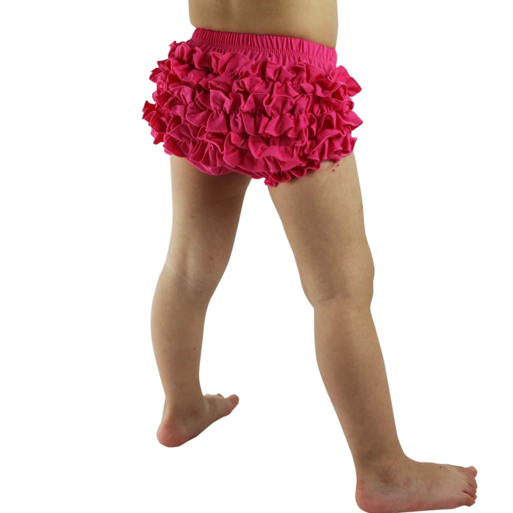 Baby Cotton Ruffle Bloomers shorts Cute Baby Diaper Cover Newborn Candy Shorts Toddler fashion Summer Soft Pants Ruffle Bloomers