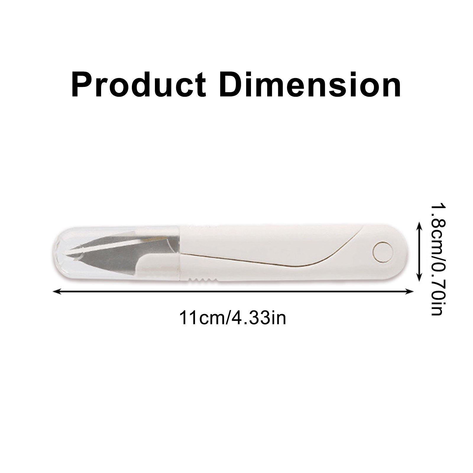Thread Snips, Stainless Steel Thread Cutter Scissors, Ergonomic Durable Crafting Tool for Embroidery, Knitting & Sewing Projects