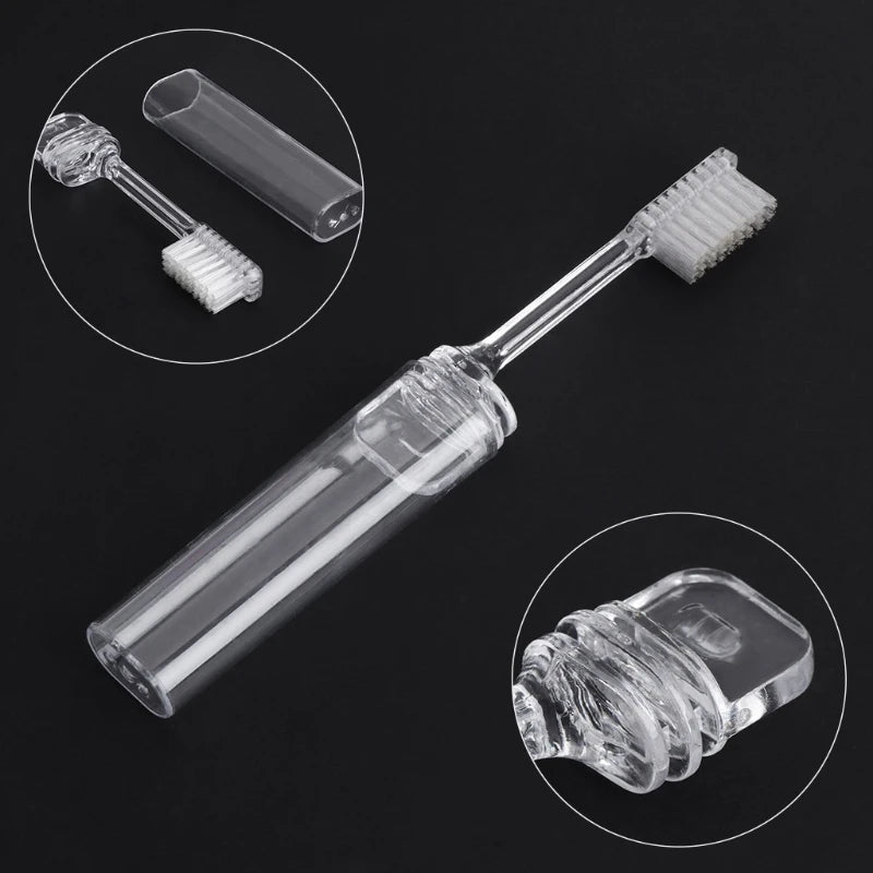 2021 New Portable Folding Outdoor Travel Camping Toothbrush Foldable Plastic Tooth Brush