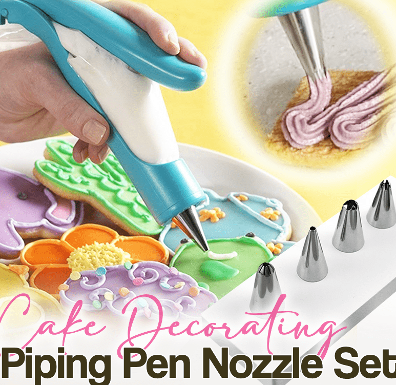Cake Decorating Piping Pen Tool and Nozzle Set