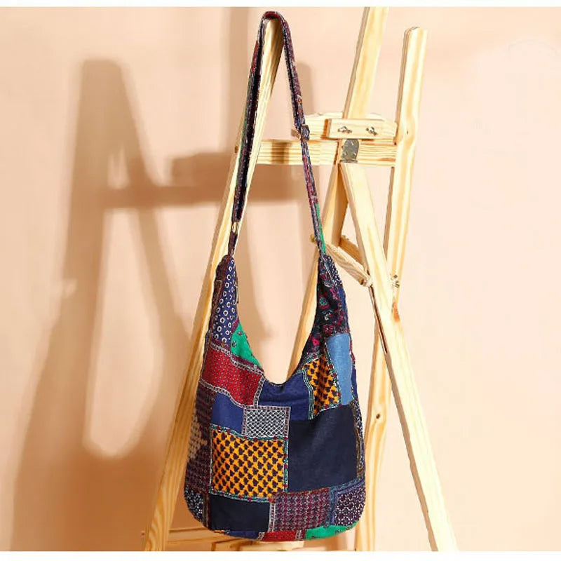 Adjustable Strap Bag Hippy Hippie Bohemian Bags Women Sling Shoulder Crossbody Bag Vintage Cotton Women's Handbags free Gift