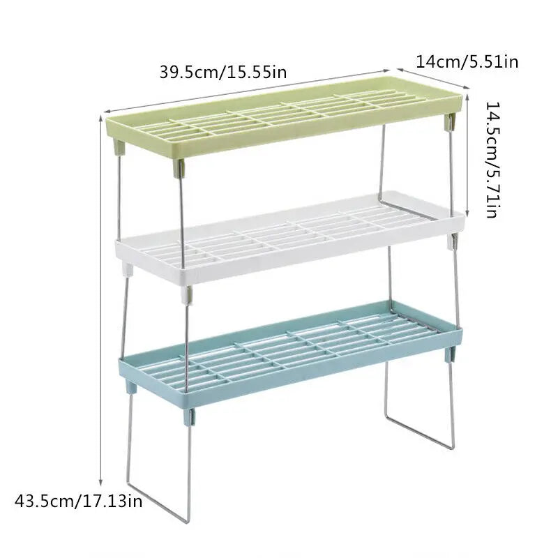 Home Closet Organizer Storage Shelf for Kitchen Rack Space Saving Wardrobe Decorative Shelves Cabinet Holders