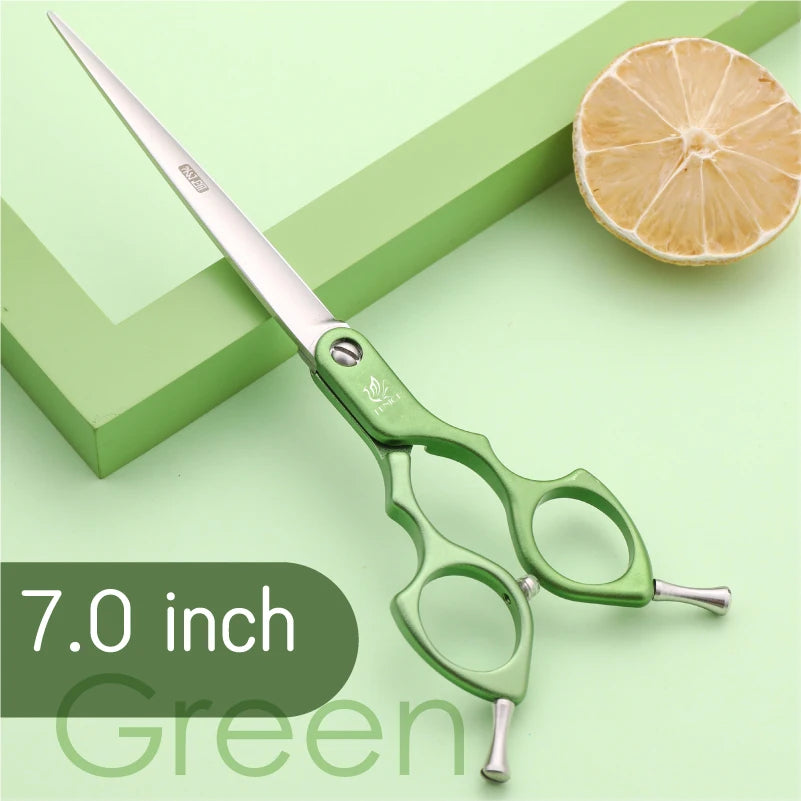 Fenice 6.5/7.0 inch Dog Professional Dog Grooming Straight Cutting Shears JP440C Stainless Steel with High Quality Alloy Handle