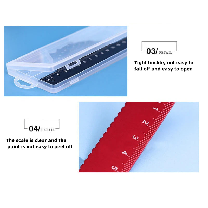 Aluminum Alloy Multifunctional Set of Rulers Rulers  Triangles Metal Stamping Processing Precision Rulers Math Drawing Tools