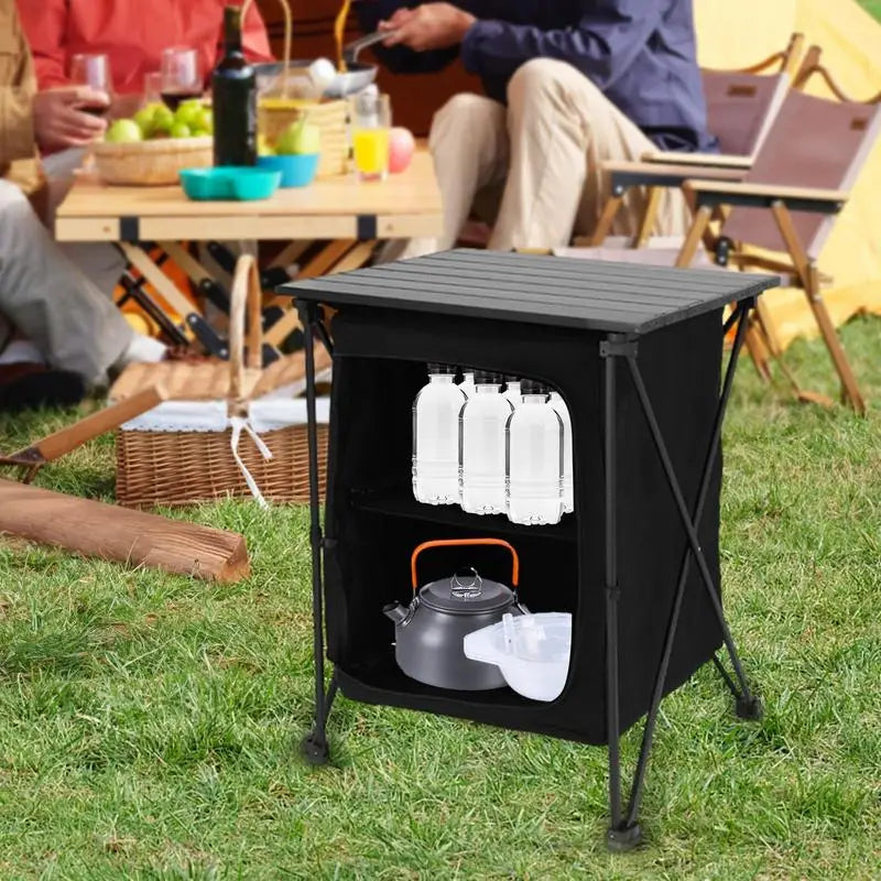 Folding Outdoor Cooking Cupboard Storage