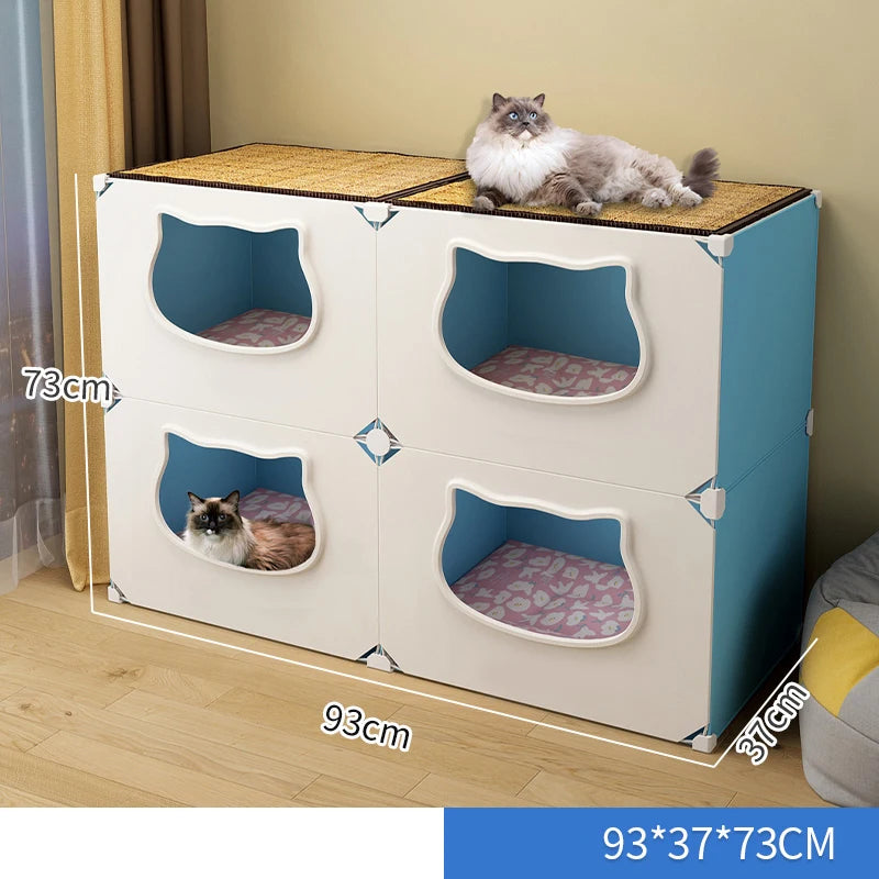 Cat Bed Detachable Cat Hiding House Comfortable Small Dog Nest Washable Cave Cats Beds Pet Supplies