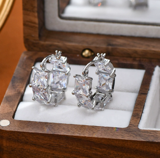 Premium Geometric C-Shaped Earrings