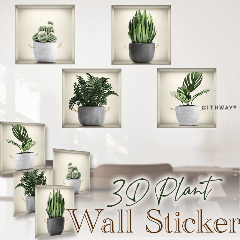 Cithway® Self-Adhesive 3D Plant Wall Stickers
