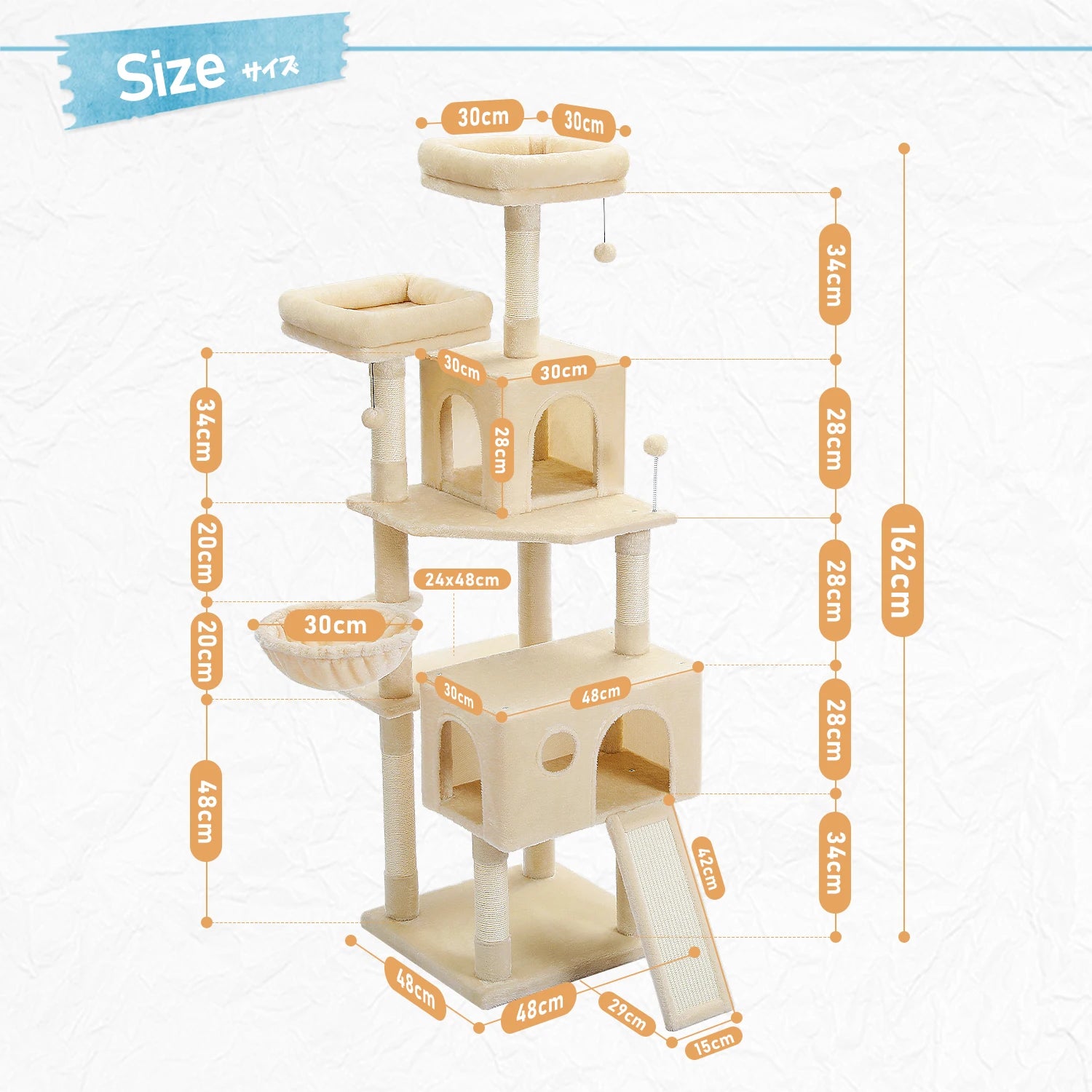 Free Shipping  Multi-Level Cat Tree For Cats With Cozy Perches Stable Cat Climbing Frame Cat Scratch Board Toys Cat Furniture