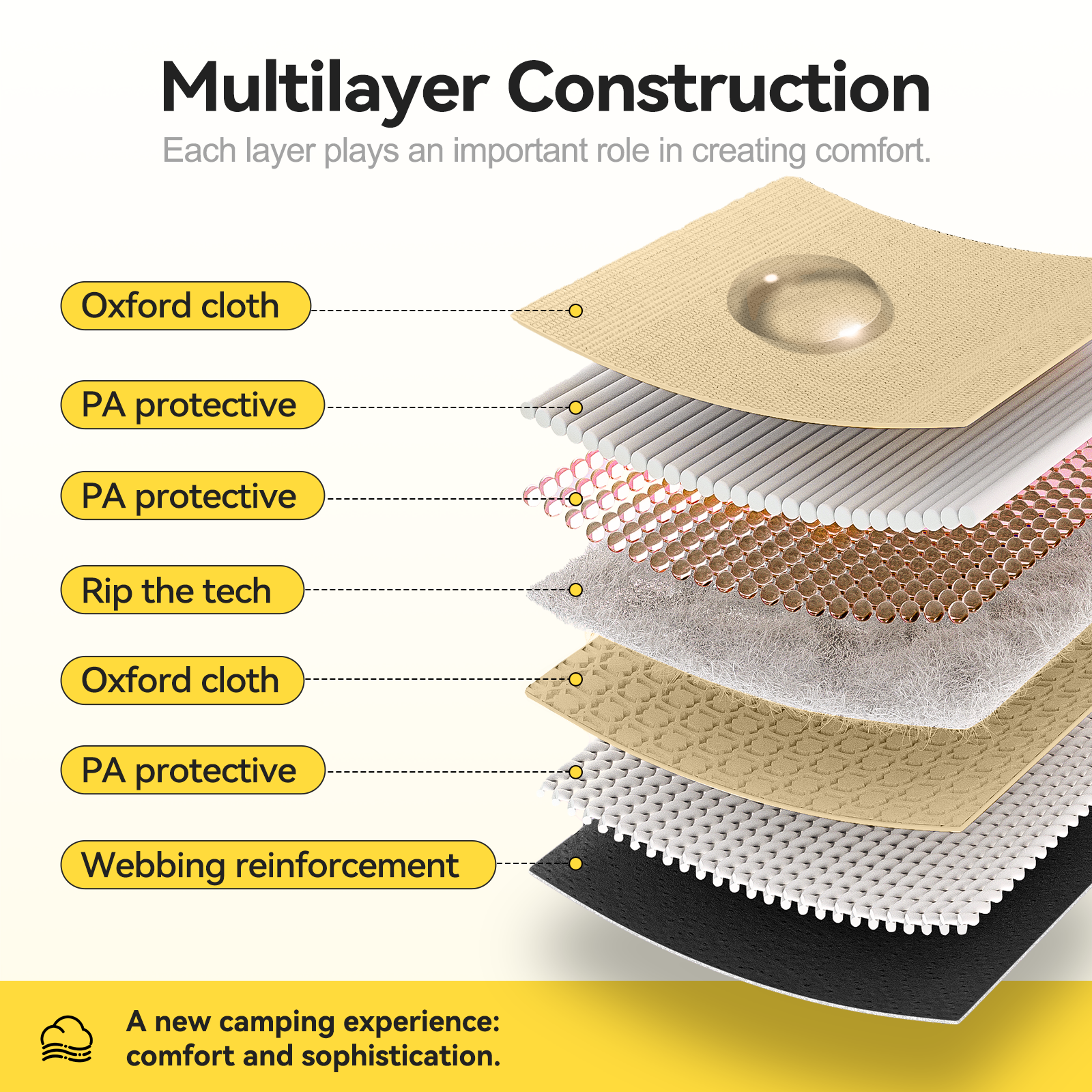 Tanstrider Foldable Camping Lounger 15016