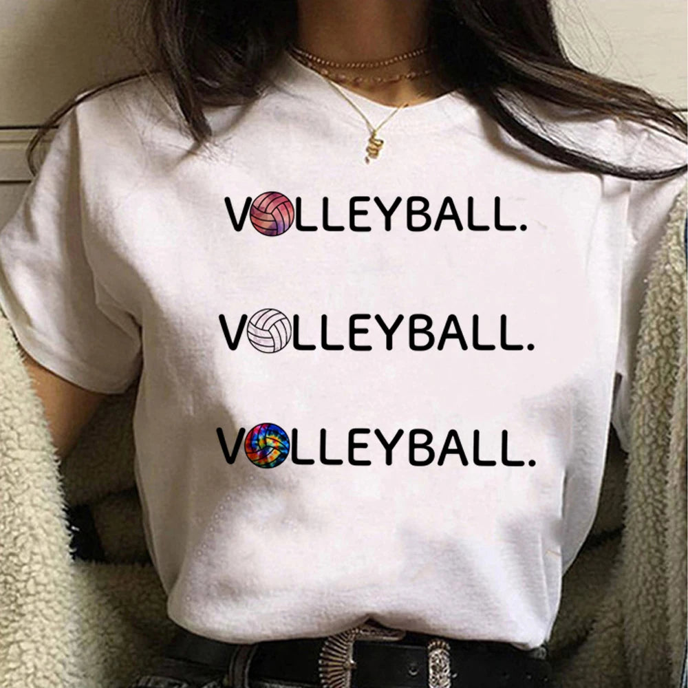 Volleyball Tee women funny manga comic t-shirts girl funny clothing