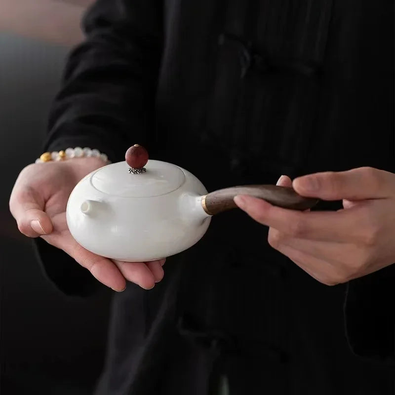 Household Ceramic Kung Fu Teapot Side handle pot  Longdan Pot Xishi Pot Bubble Teapot