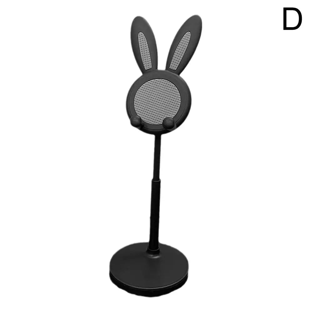 Cute Cartoon Bunny Desktop Mobile Phone Holder Stand Smartphone Tablet Bracket Adjustable Telescopic Lifting Lazy Bracket