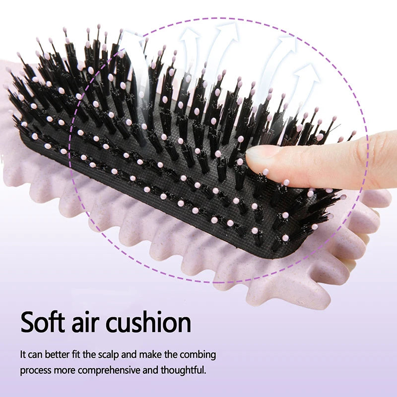 Curly Hair Brush Curl Define Styling Brus Boar Bristle Beard Comb Styling Detangling Brush For Women And Men