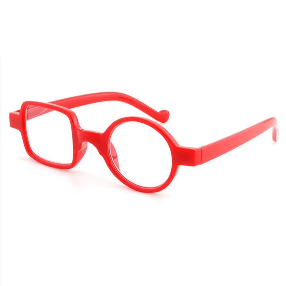 Retro Leopard Asymmetrical Round&Square Reading Glasses Women&Men Presbyopia Glasses Hyperopia Eyeglasses For Elder